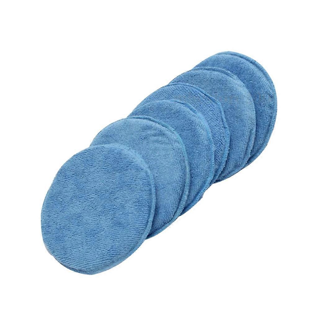 Polish Wax Sponge Blue for Car Waxing Vehicle Cleaning 6Pcs Applicator