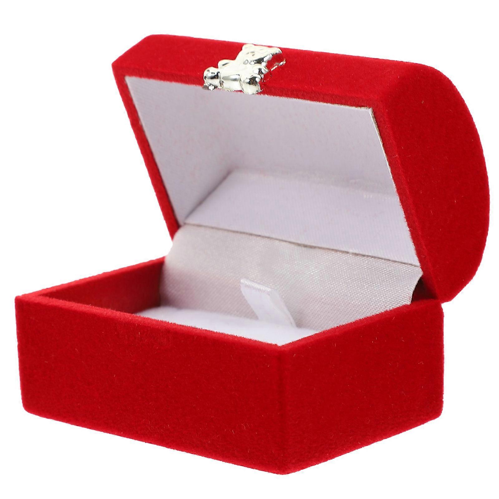 Red Ring Box for Engagement Ring Storage 5Pcs Small Gift Box for Wedding