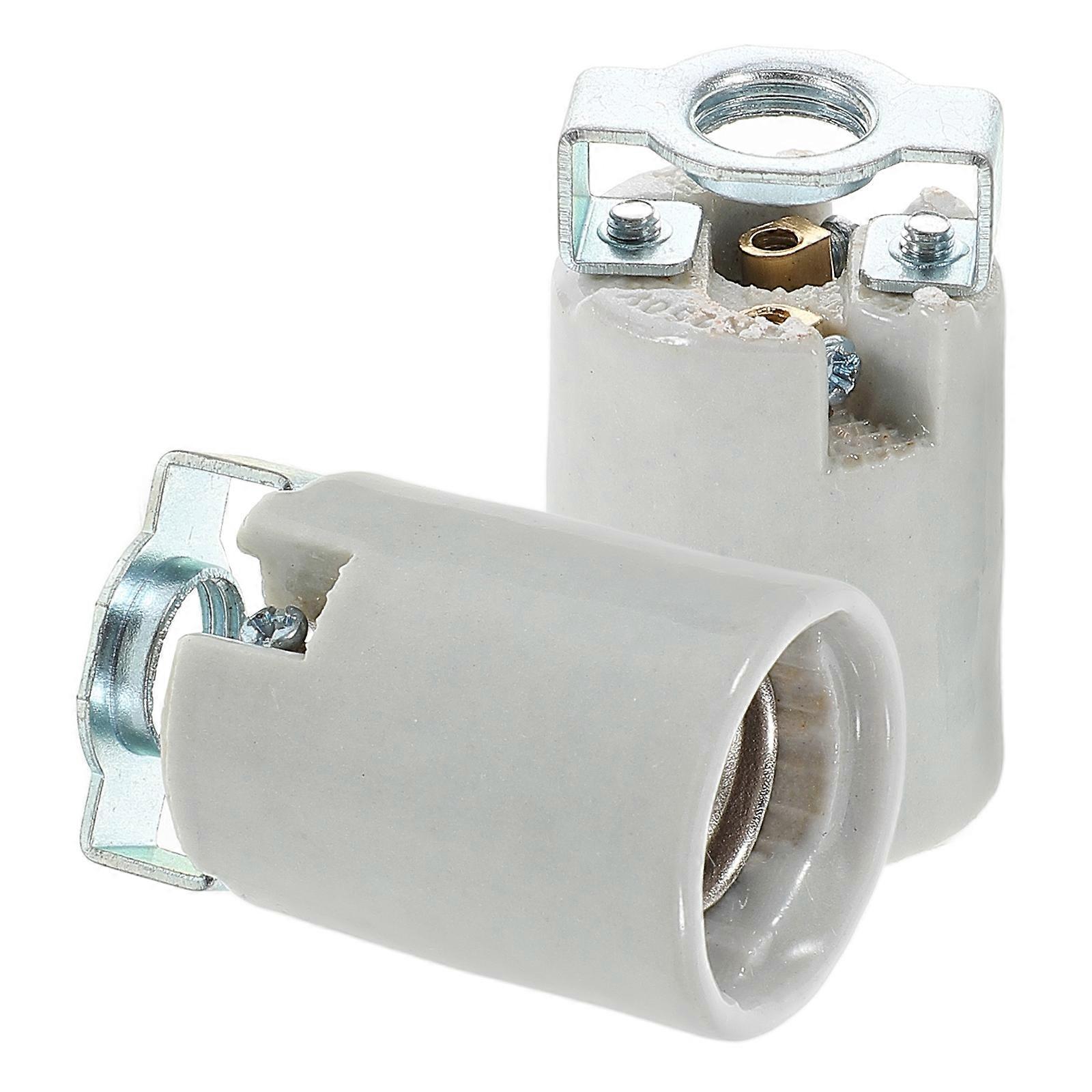 Porcelain Lamp Holder Screw in Socket for Replacement 10Pcs Ceramic E14 Lamp