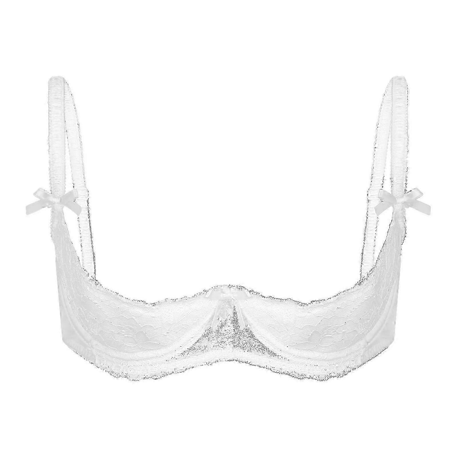 Damunderkläder Öppna bröstbehåar 1/2 kopp Push Up Bygel Spets BH Justerbar rem Svamp Vadderad Bysthållare Underkläder Banmo