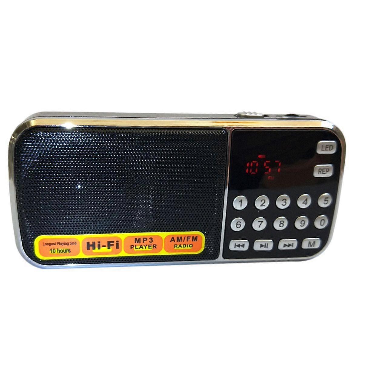 L-088AM Dual Band Rechargeable Portable Mini Pocket Digital Auto Scan AM FM Radio Receiver with MP3