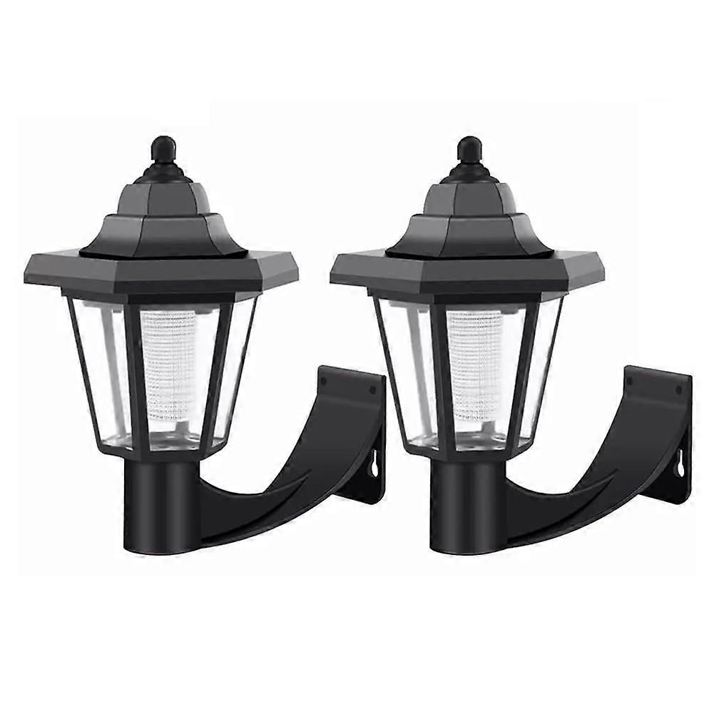 Solar Deck Lights 2Pack Fence Post, Weatherproof LED Decking Lights For Patio, Pool, Stairs And Pathways