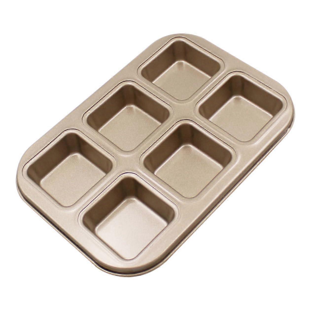 Square Cake Pan Nonstick Baking Tray with Compartments for Bread and Homemade Cake