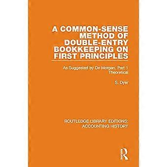 A Common Sense Method of Double Entry Bookkeeping on First Principles As Suggested by De Morgan. Part 1 Theoretical