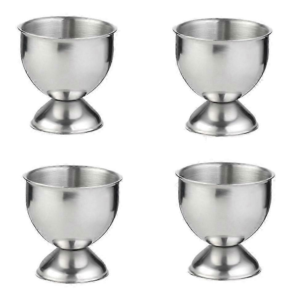 4pcs Cooking Tool Kitchen Gadgets Boiled Egg Egg Tray Egg Cups Egg Holders Egg Stand,silver,4.7*4.7*4.7cm