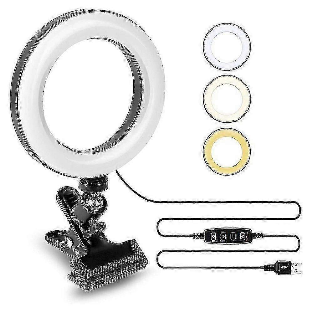 Ring Light, Video Light, Dimmable Mini Video Conference Laptop For Remote Work, Distance Learning, Zoom Call Lighting Call