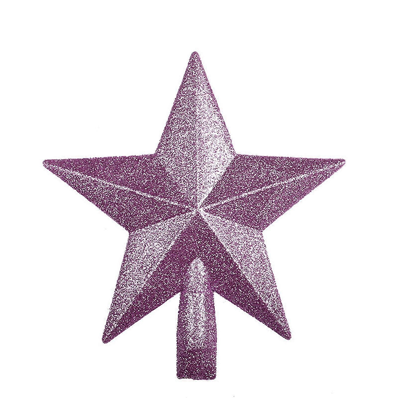 6" Christmas Tree Topper Glittered Flat Star Tree Topper Christmas Tree Decoration
