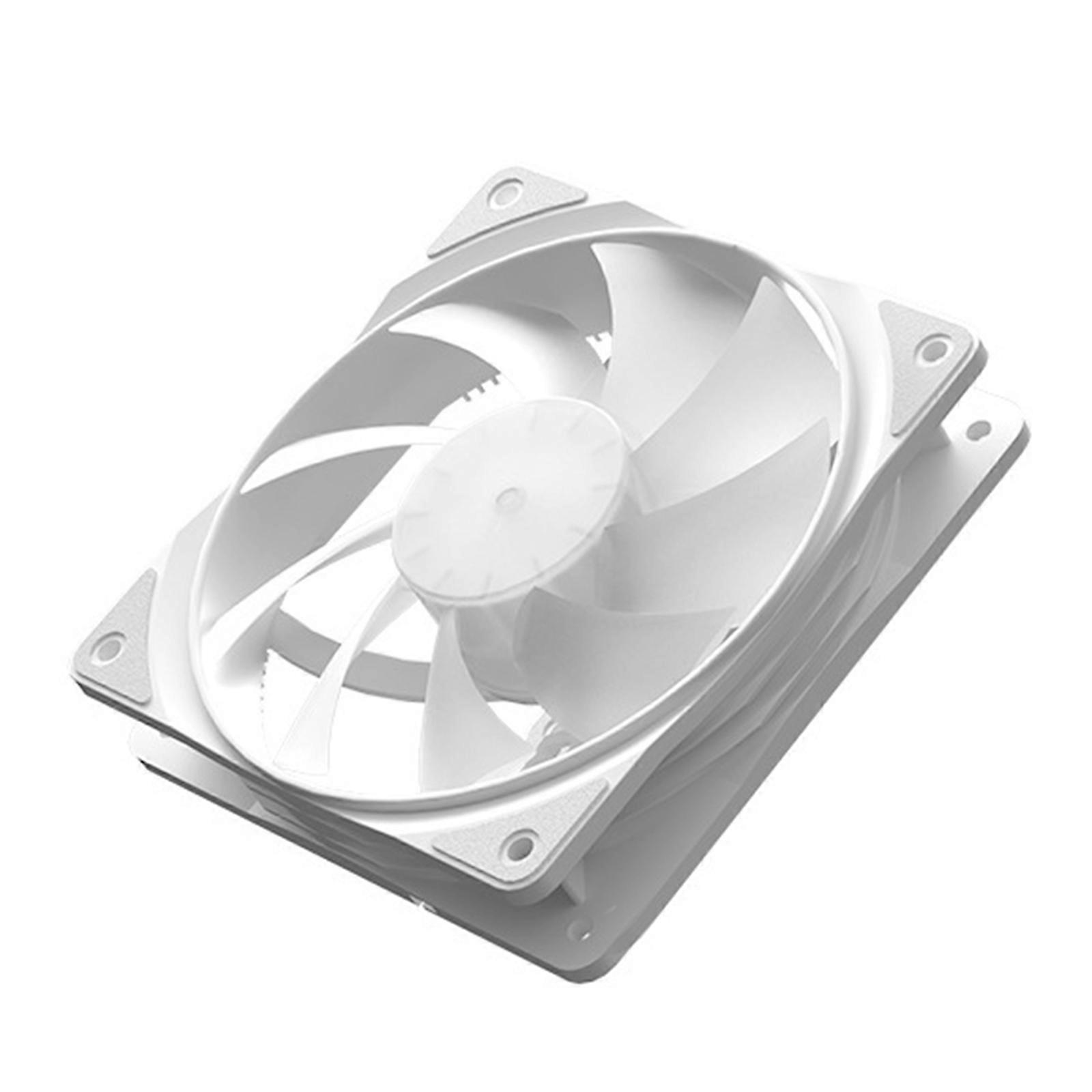 Leistungsstarker 120-mm-Computerlüfter für Gaming-PC-Server Wärmeableitung Computer-Router CPU-Schrankzubehör Weiß