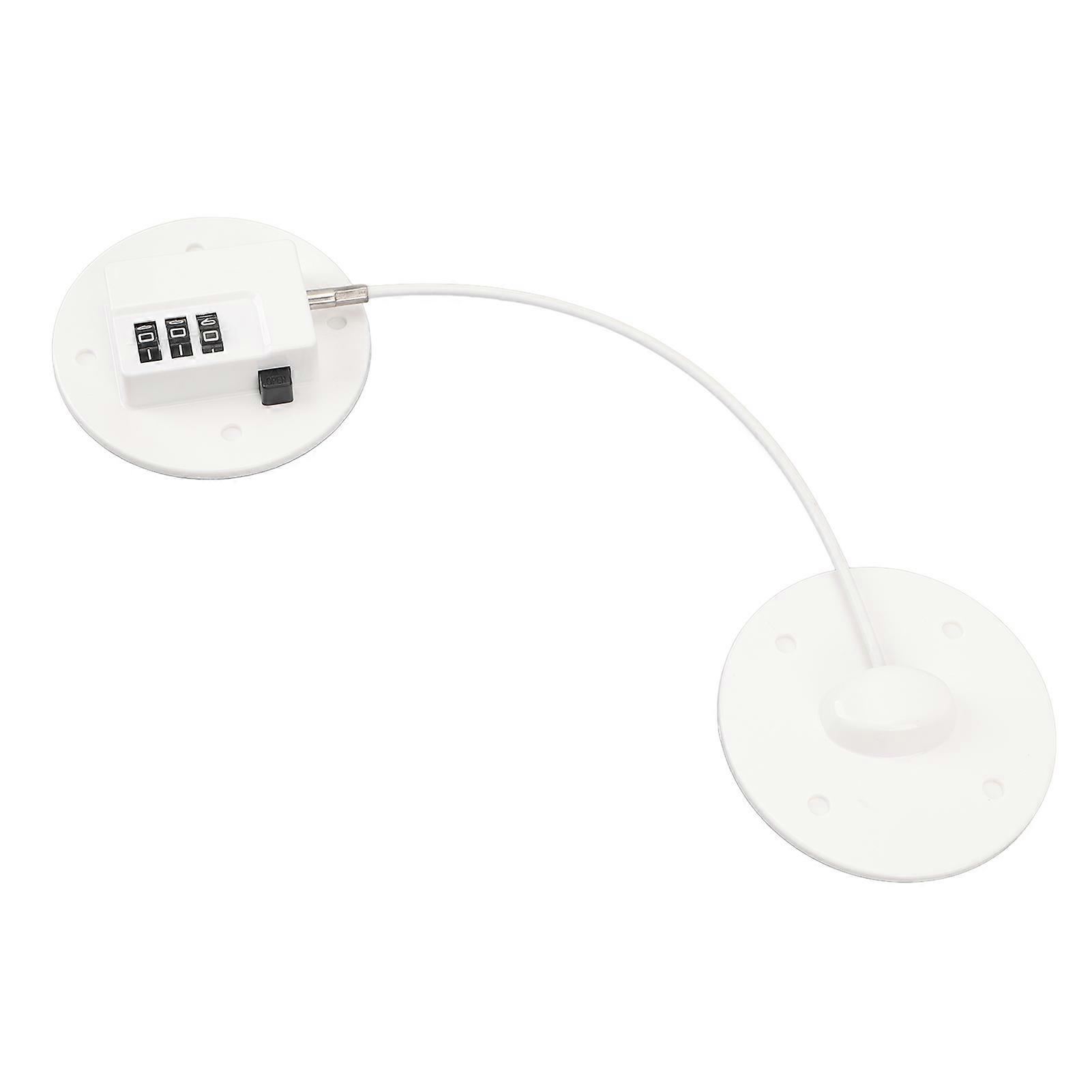 Heavy Duty Refrigerator Lock Keyless Combination Lock Security Password Lock for Small Fridge Cabinet Drawer White