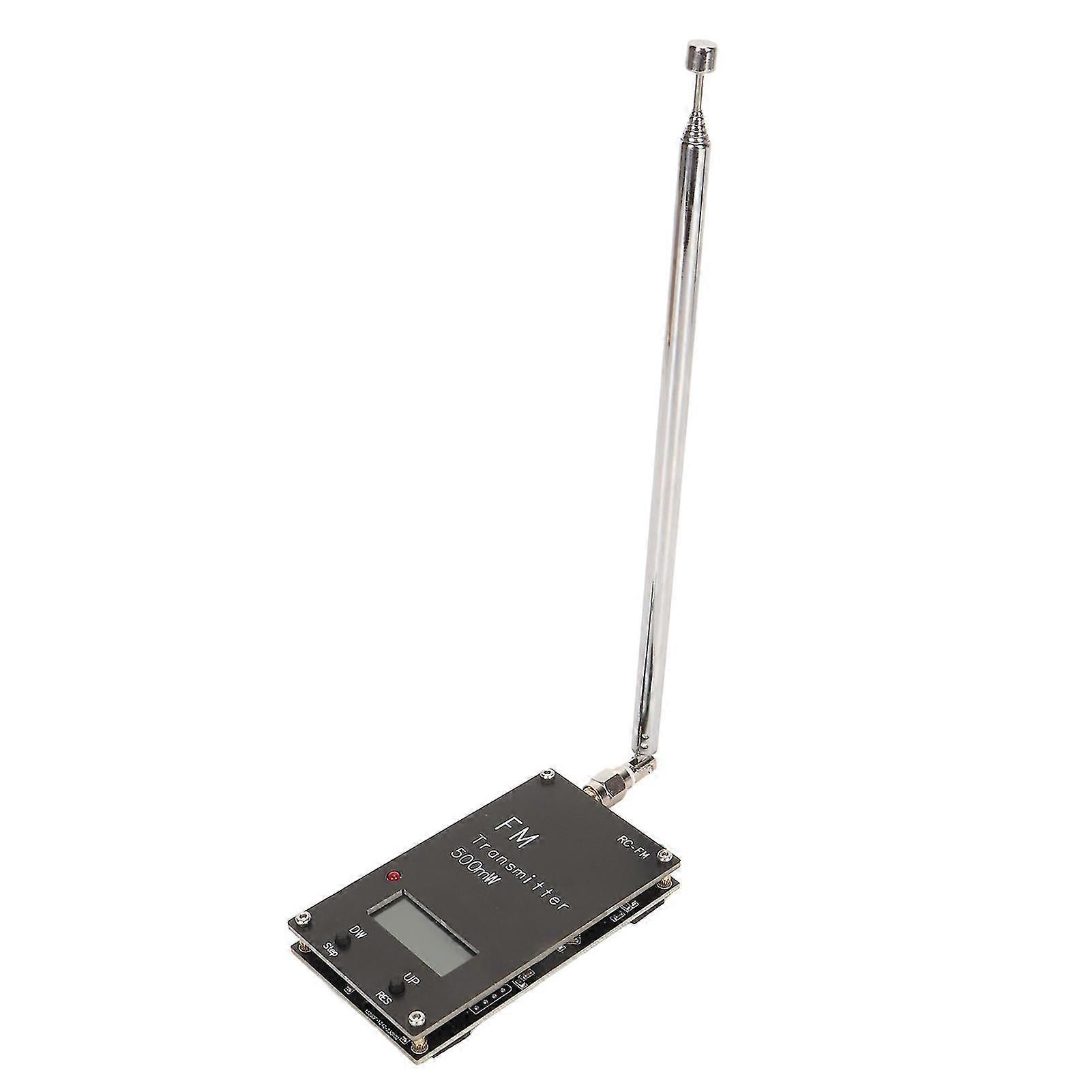 2000m Fm Transmitter Professional Long Range 76108mhz 0.5w 500mw Stereo Transmitter Module With Digital Lcd Display