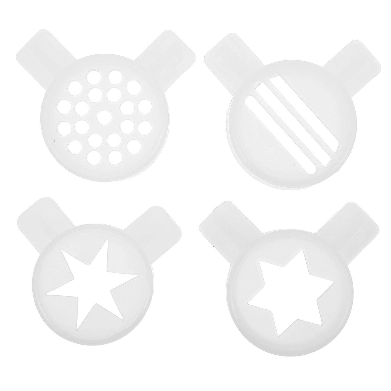 4 قطع آلة الآيس كريم فوهات مجموعة صانع الآيس كريم التجاري تشكيل نصائح الأنابيب فوهات قابلة لإعادة الاستخدام تلميح الأنابيب لمتجر الحلوى في المطعم