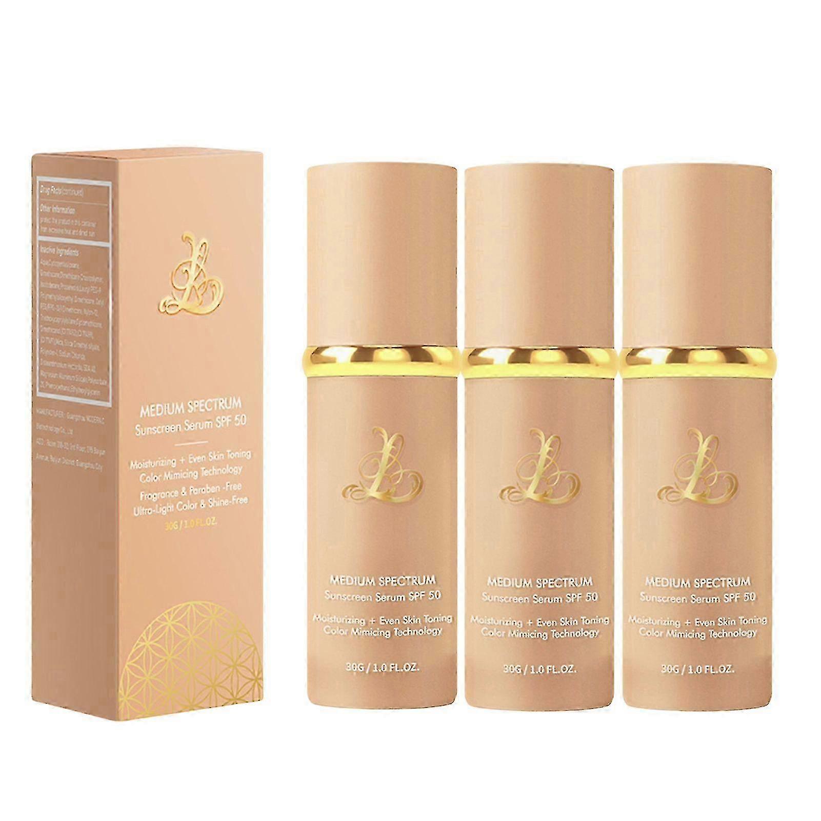 1-3X 4-in-1 Color Changing Foundation with SPF 50+, Medium Spectrum Foundation Makeup, Full Coverage & Long Lasting