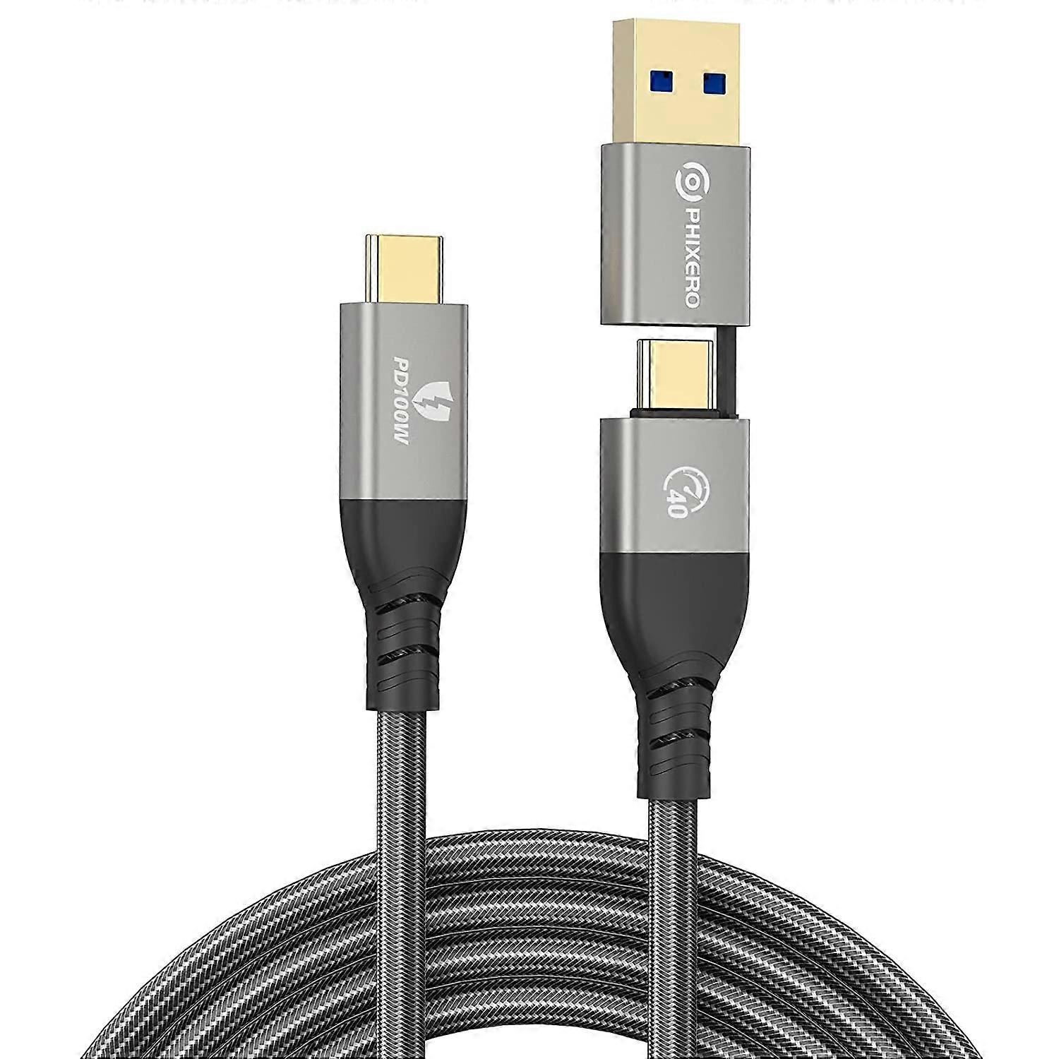 for Thunderbolt 4 Cable with 40Gbps Data Transfer/ 8K@60Hz Video/ 100W Charging 3.3Ft USB C to USB C Multi