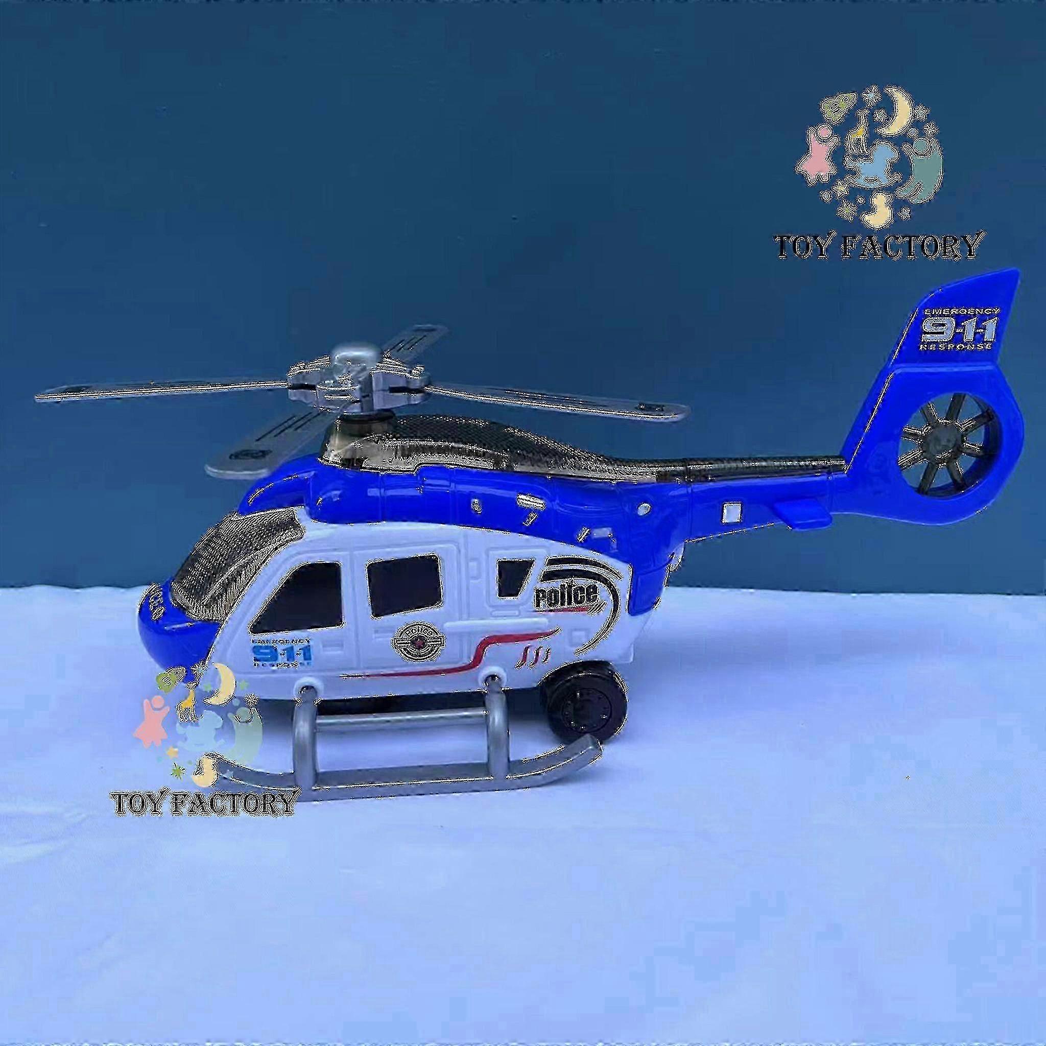 Kids Toy Police Helicopter Medium Size Rolling With Sounds And Lights Cod-j