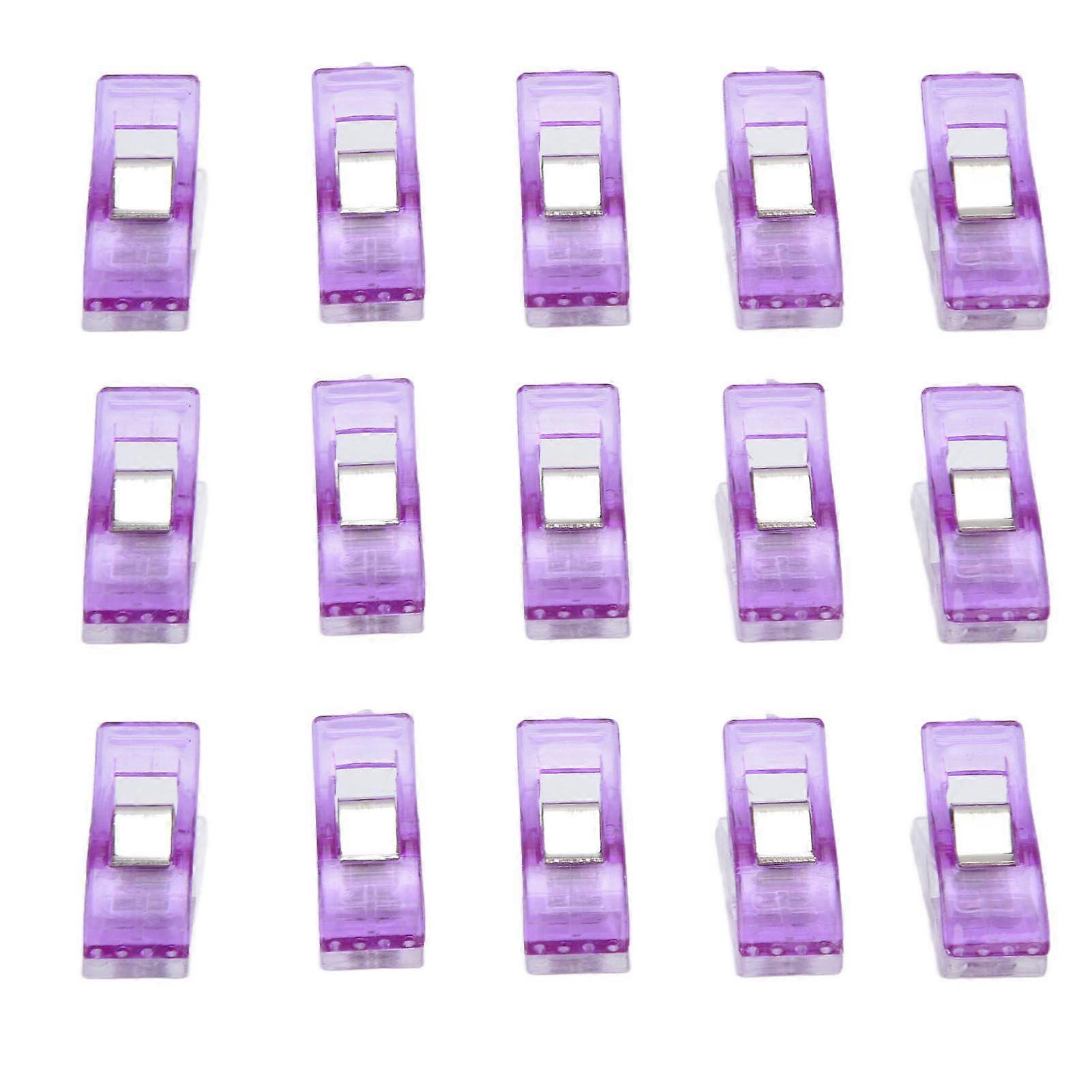 Plastic Clip Color Cartoon Sewing Positioning Fixed Edging and Drying Plastic Small ClipsPurpleSH