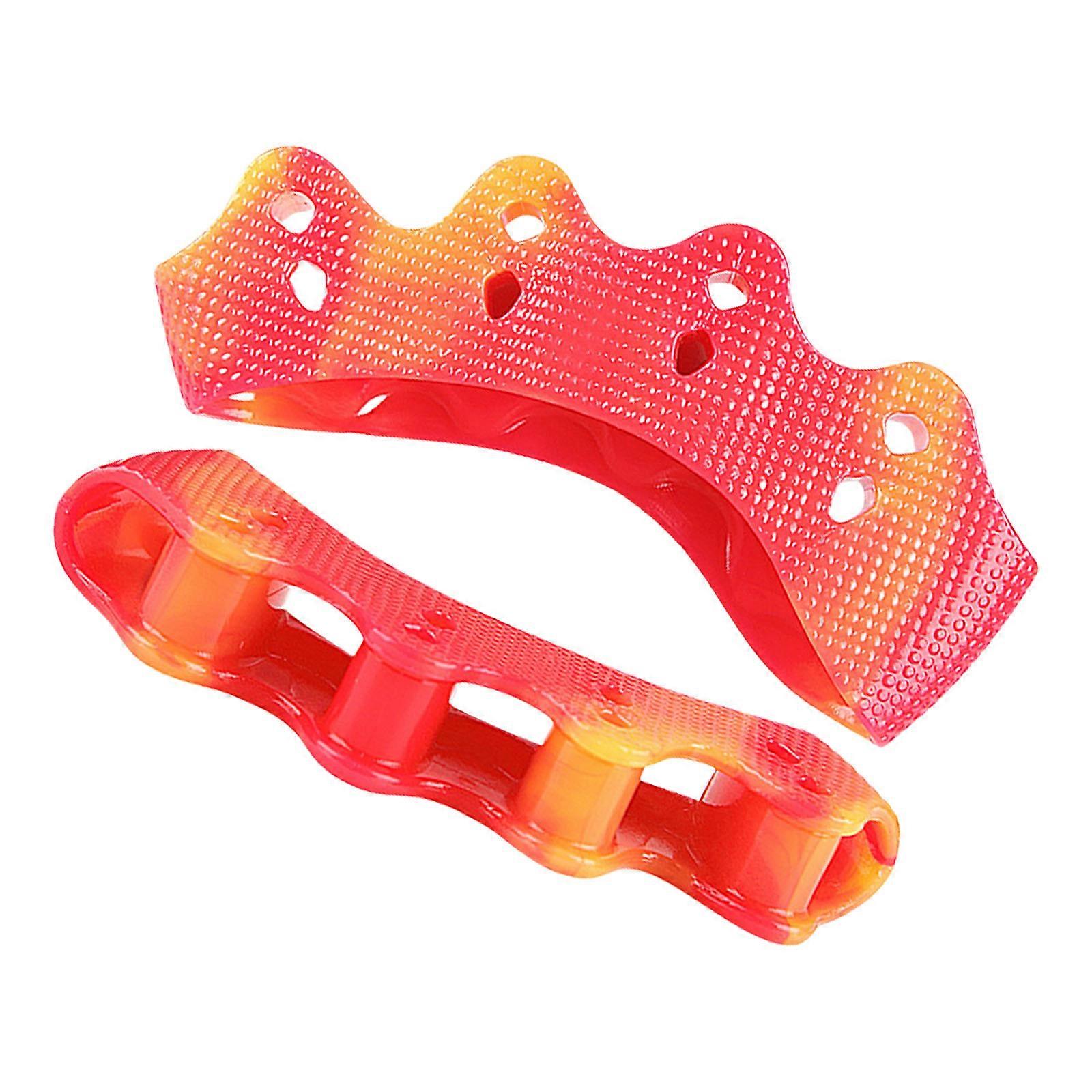 1 Pair Toe Separators for Bunions and Hammertoes Practical Soft Toe Corrector Comfortable Toe Spacer for Dayloy Use  Yellow Red