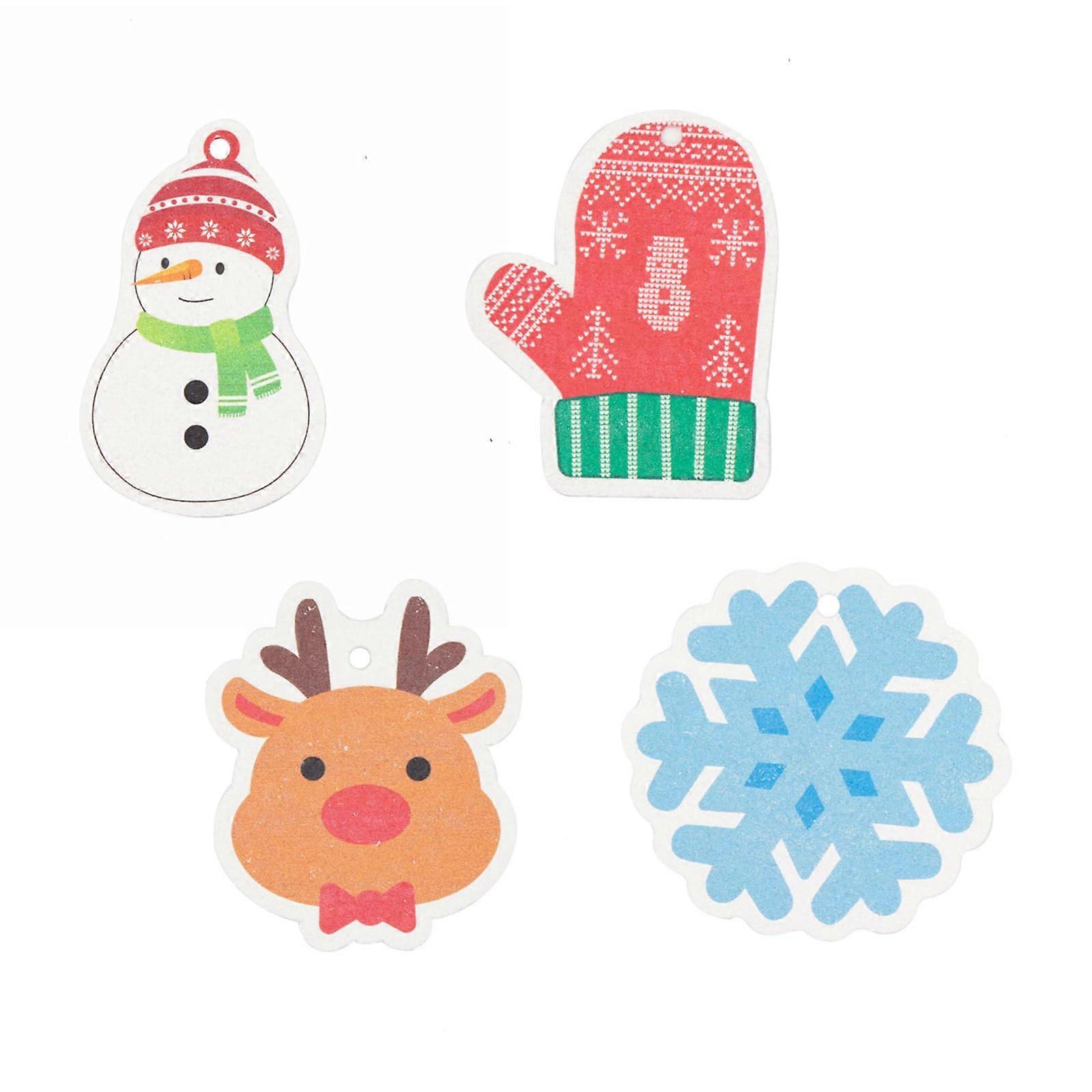 Double Sided Sponges Pack Of 4 Christmas Theme For Kitchen Use Quick Drying Scratch Cleaning
