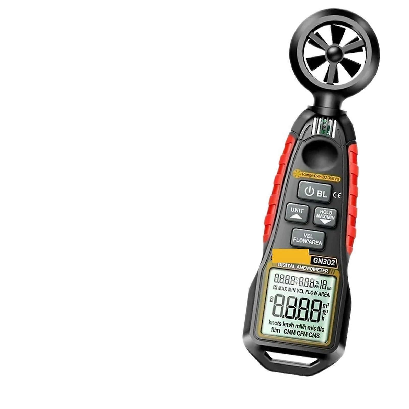 Digital Anemometer Handheld Wind Speed Meter 0.430 m/s, Humidity, Air Velocity, Airflow, Temperature 20C to 60C