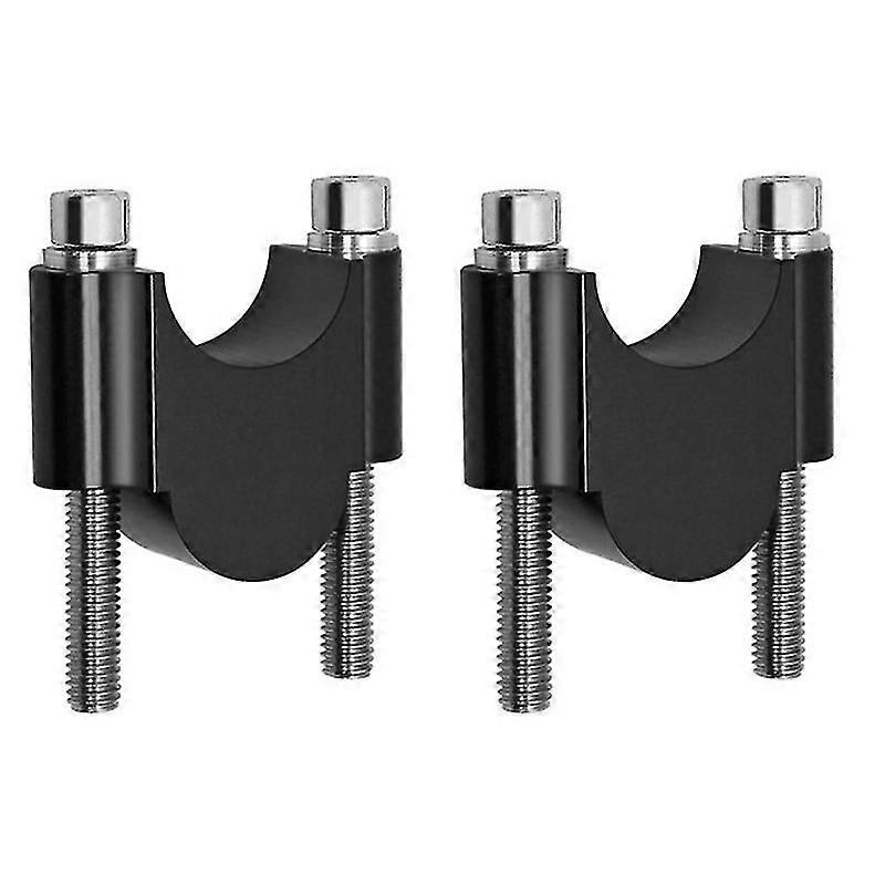 Cnc Motorcycle Handlebar Riser Kit Universal Bar Clamps 22mm 1set-black