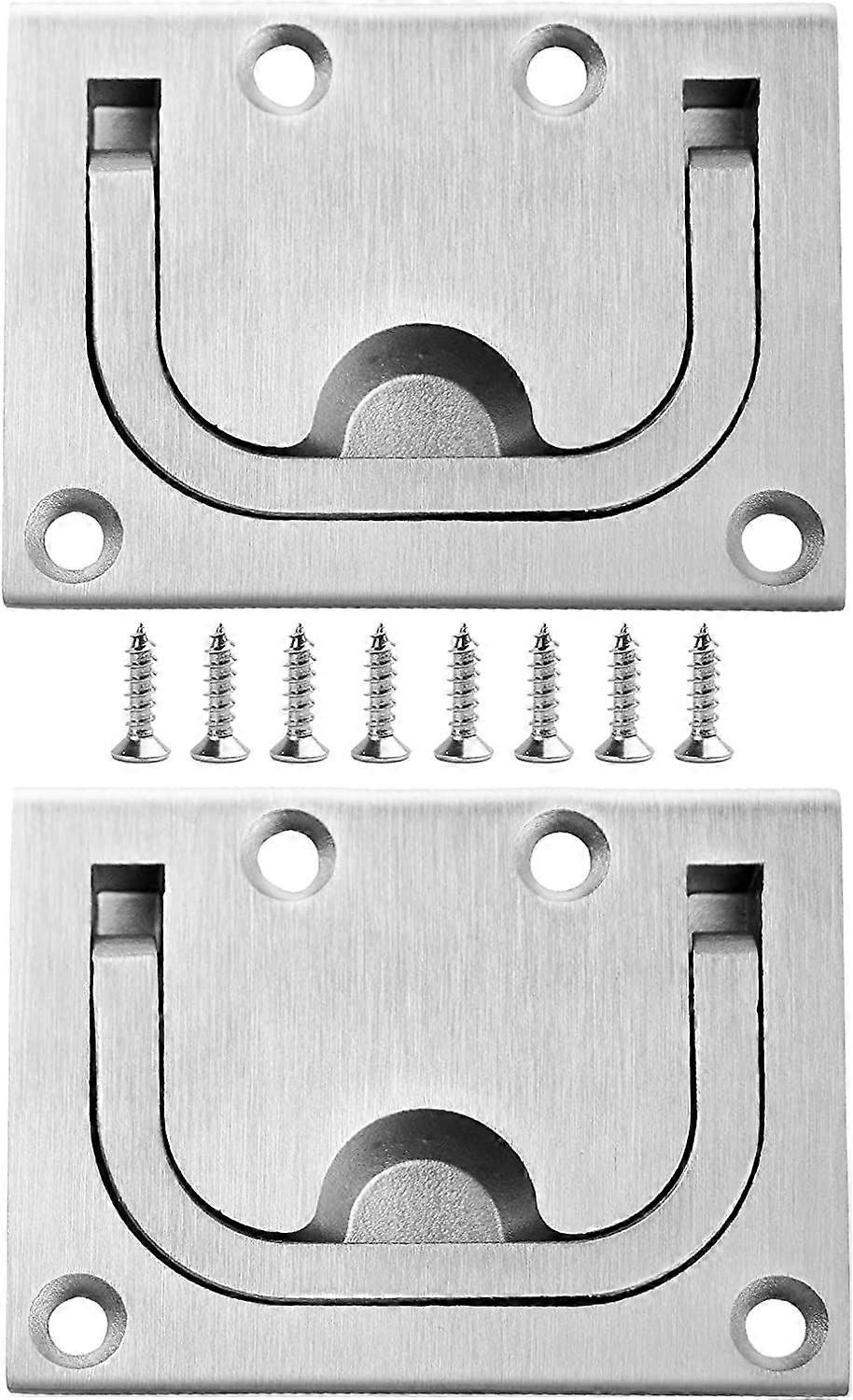 Stainless Steel Hatch Pull Flush Lift Boat Ring Hatches Pull Handle with Mount Screws for Boat Deck Hatch Handle and Home Furniture Recessed Handle et