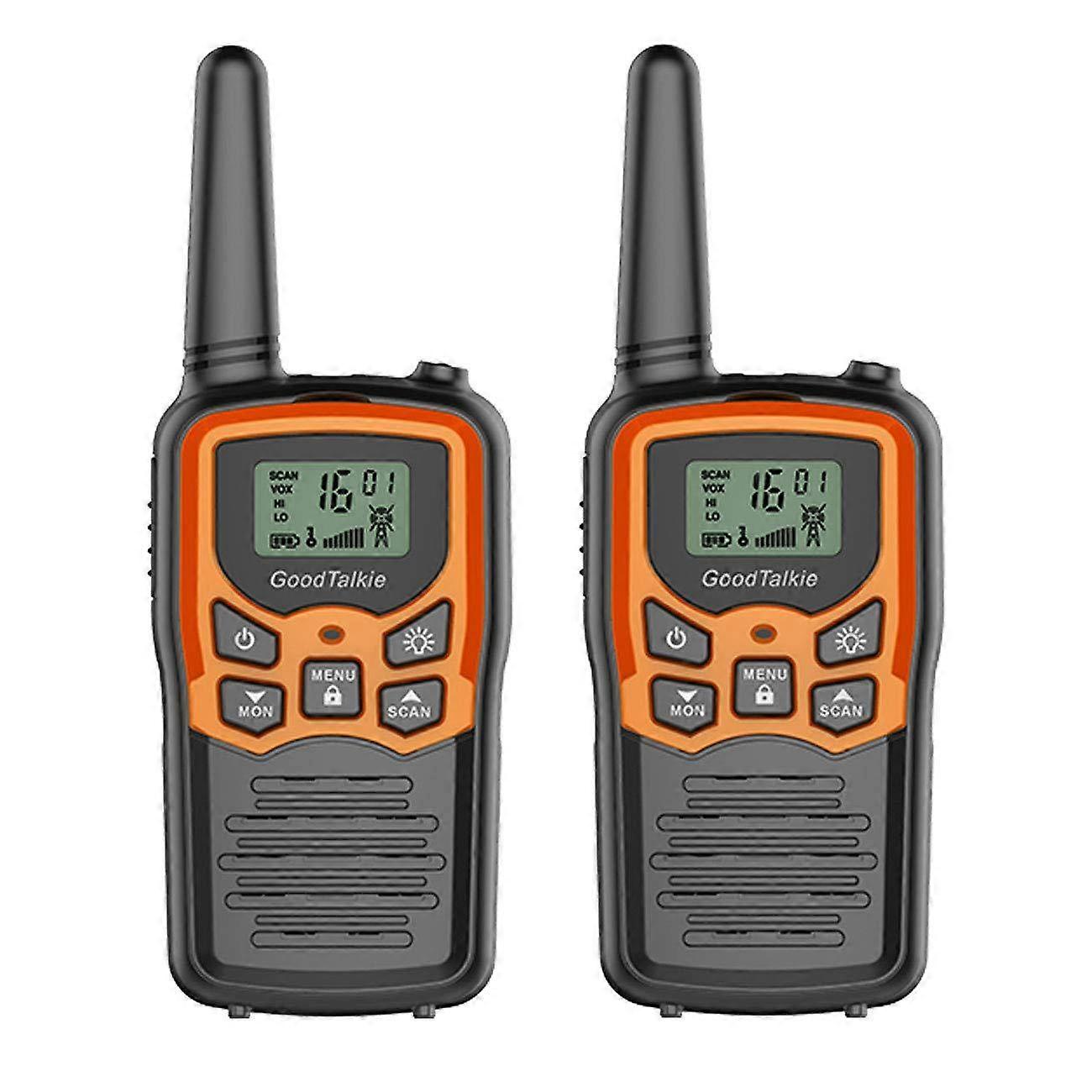 Super Long Range Children's Walkie Talkies - 8KM, Orange, 2-pack