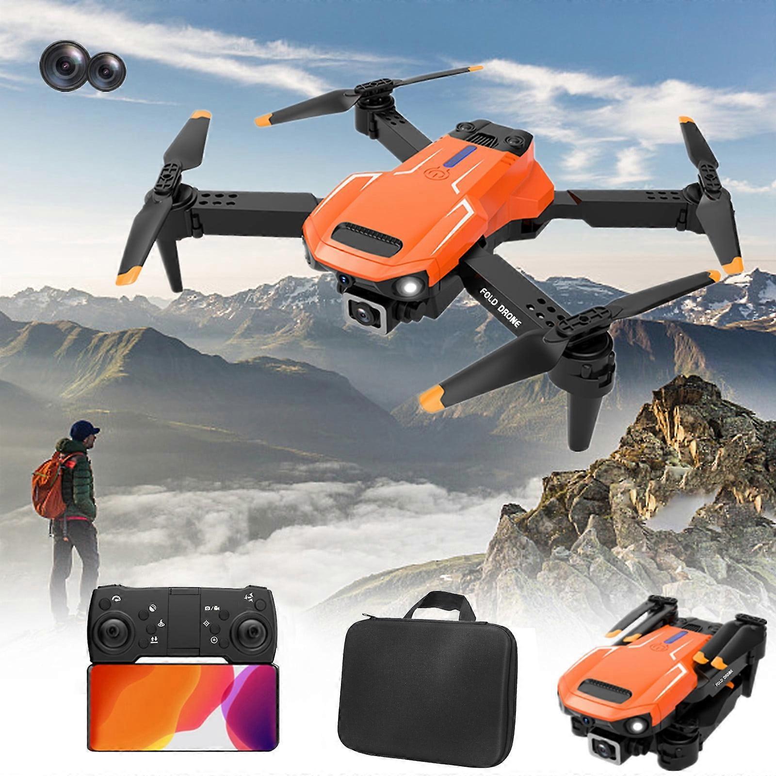 WJSXC Drone with 1080P Dual HD Camera, FPV RC Toy with Altitude Hold, Headless Mode, Speed Adjustment, compatible with Gifts for Boys Girls - Orange