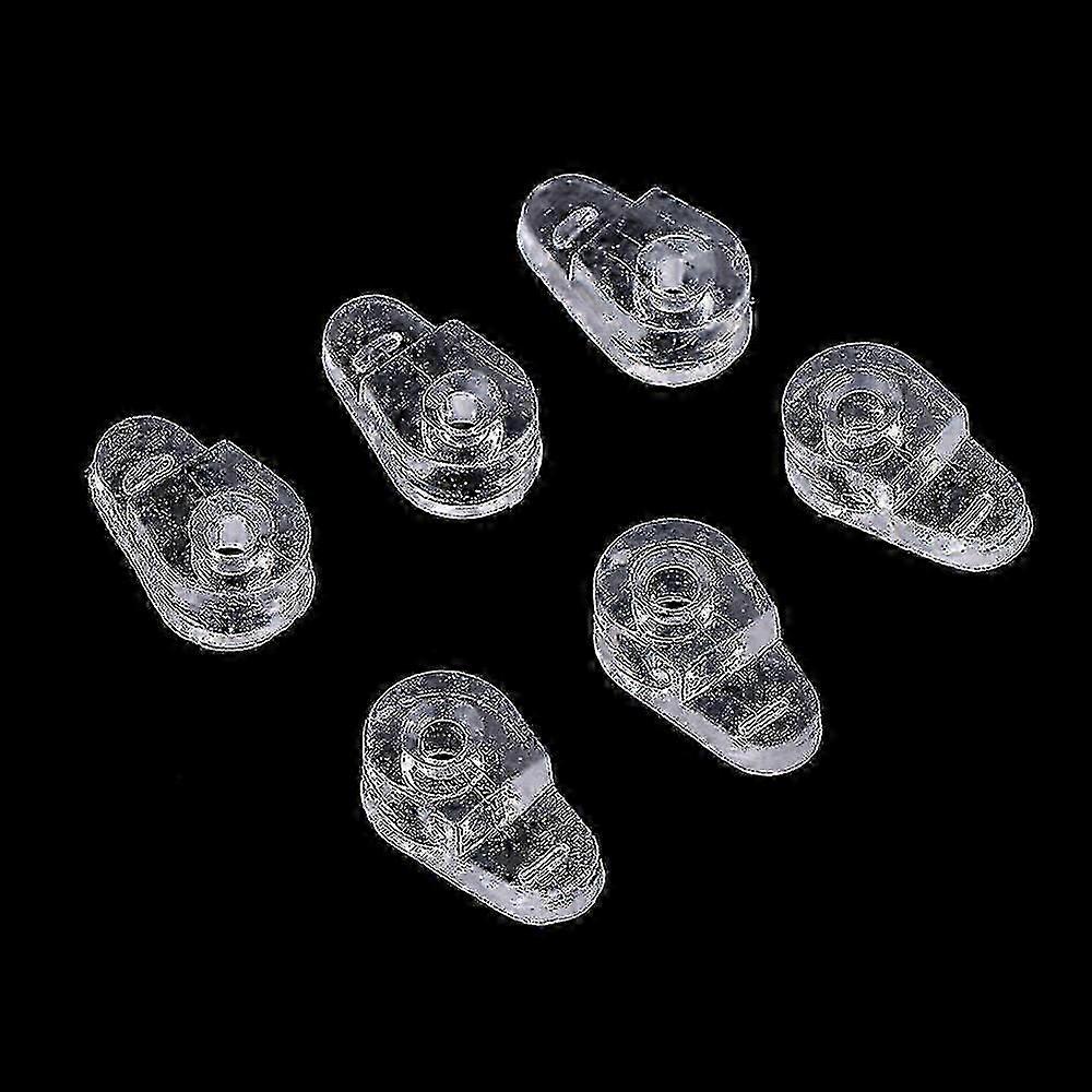 100pcs Plastic Glass Retainer Transparent Mirror Cabinet Fix Clips