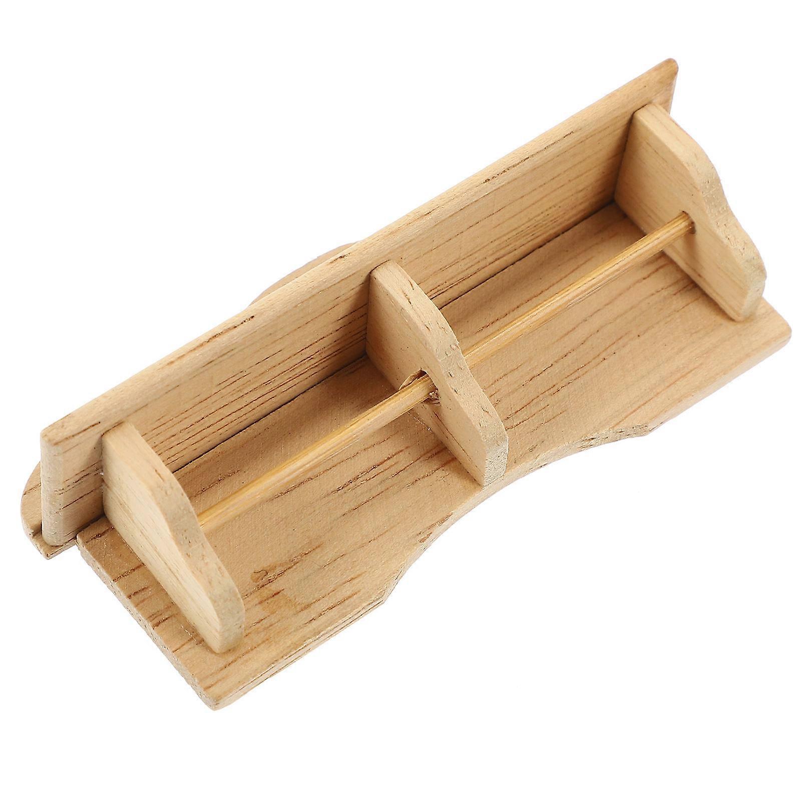 Wu Zhuang Pei Jian Wooden Miniature Storage Rack for Decoration 1 12 Scale