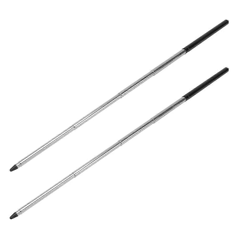 Black 2Pcs Handheld Pointer for Teaching Use Stainless Steel stick