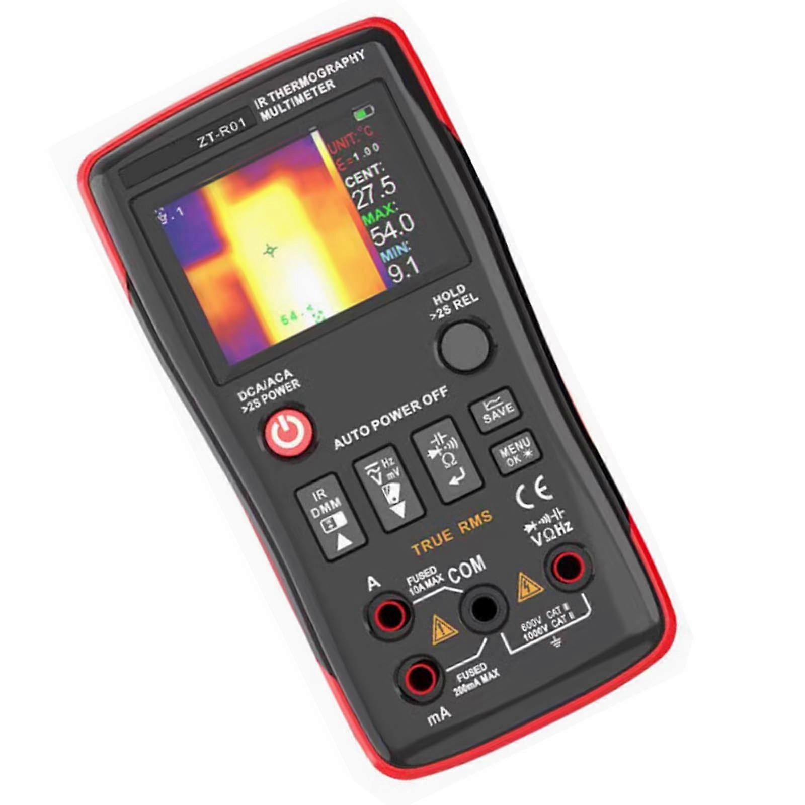 Thermal Imaging Multimeter Real Time Temperature Monitoring Precisions Instrument For Electrical Maintenance Multicolor