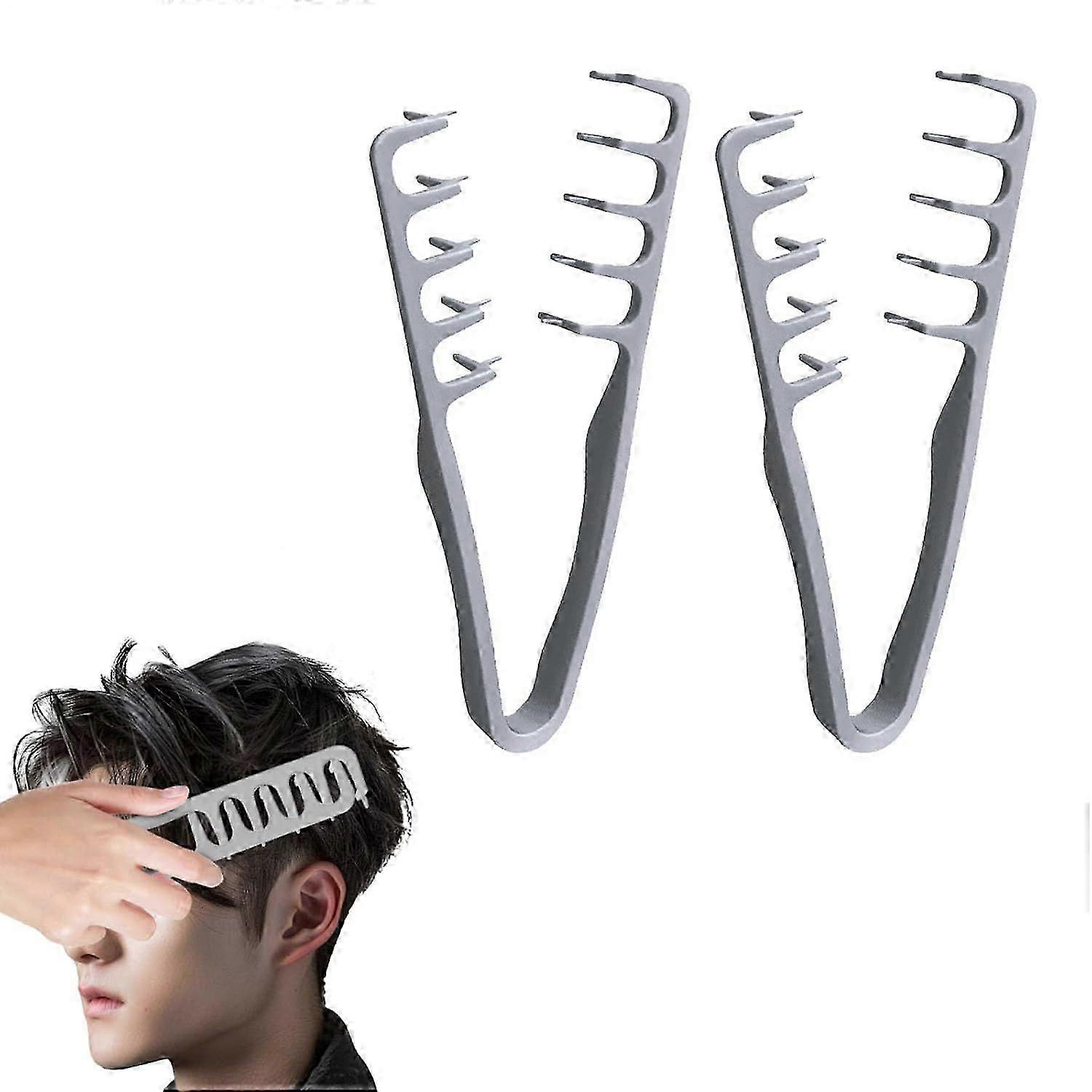 Texture Comb, 2pcs Wide Tooth Combs, Volume Tool for Roots, Seam Coverage, Bangs Combs, Lightweight Grooming Accessories, Ideal for Curly Hair
