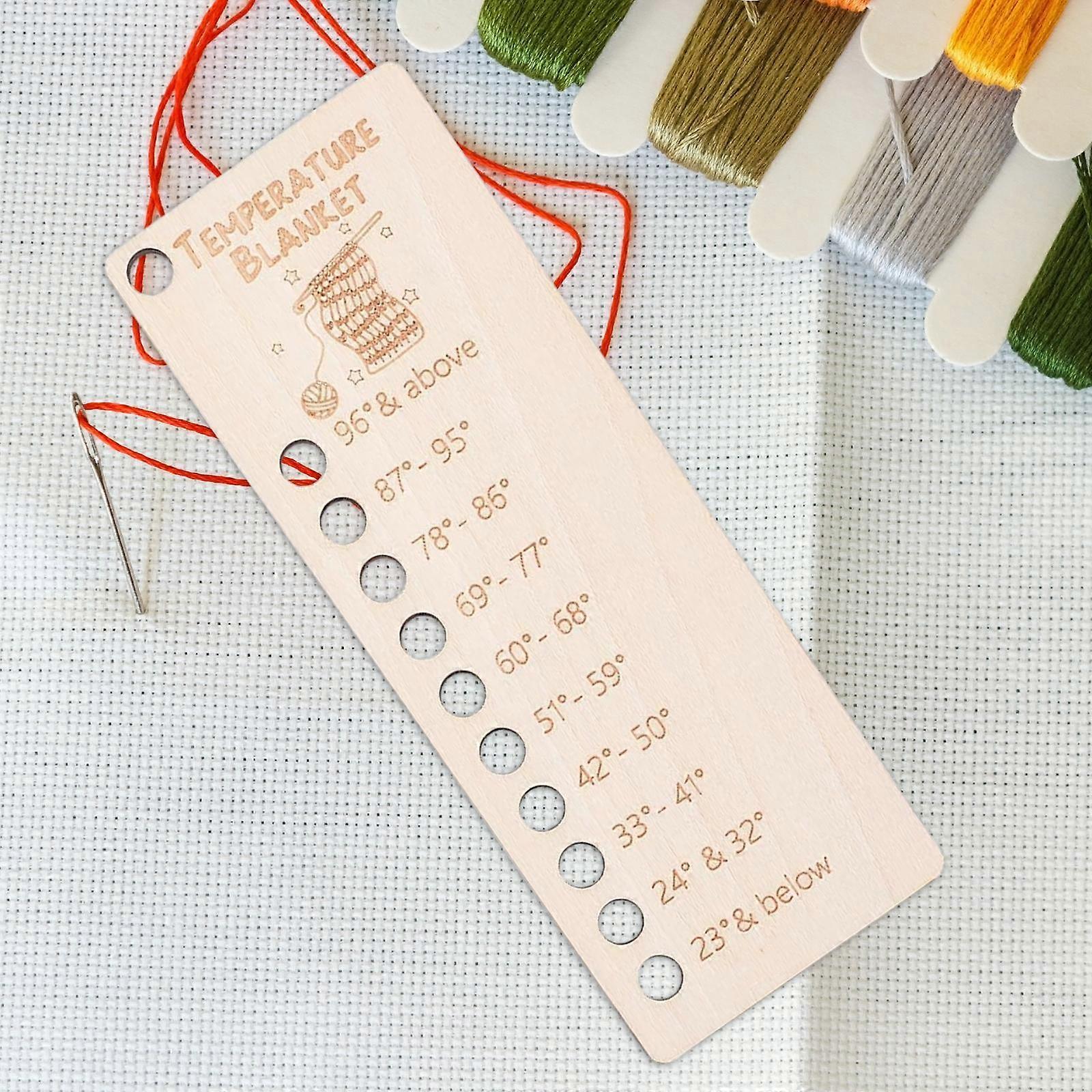 Temperature Blanket Color Chart Convenient Tool Color Card for Thread Crochet