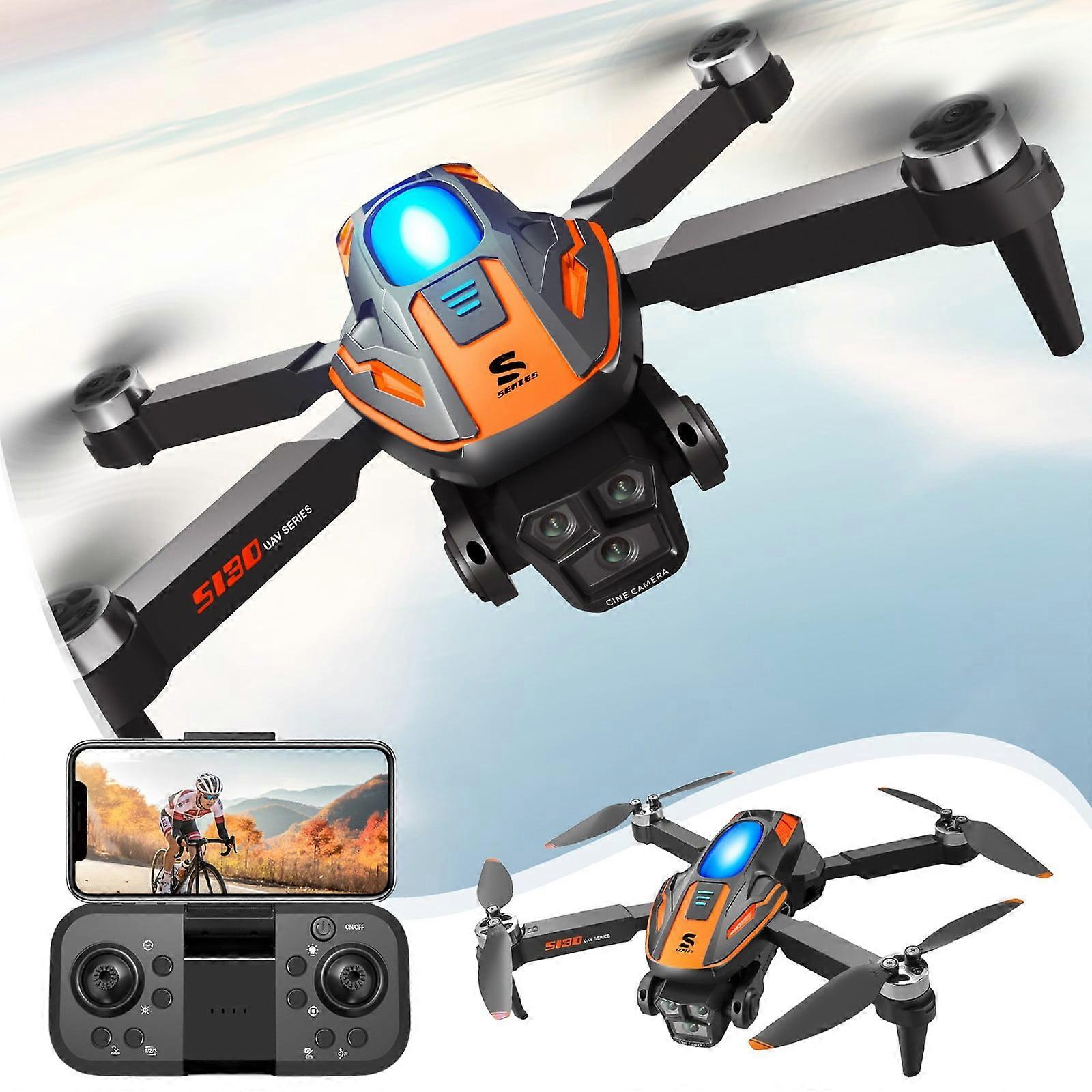 Drone with 1080P Camera, HD FPV Foldable Remote Control Quadcopter with Cool Lights, 2.4G RC Quadcopter for Beginners and Kids