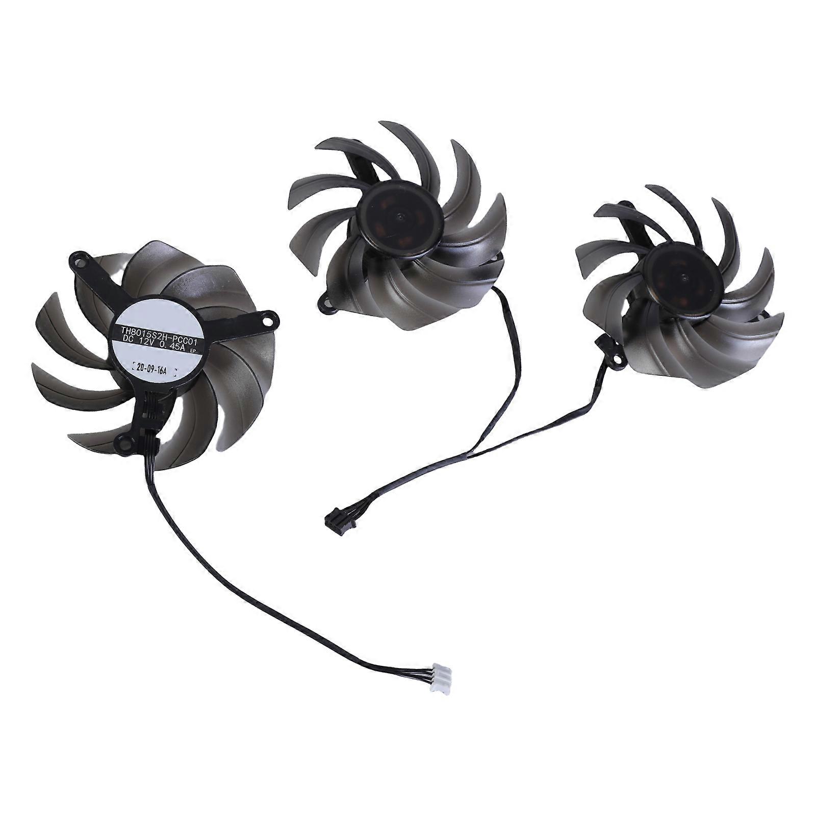 80 mm/3,15 tuuman TH8015S2H-PCC01 näytönohjaimen jäähdytys VGA-tuuletin 4-nastainen 12 V:n jäähdytintuuletin RTX3060 Ti 3070 3070Ti 3080 3080Ti monivärinen