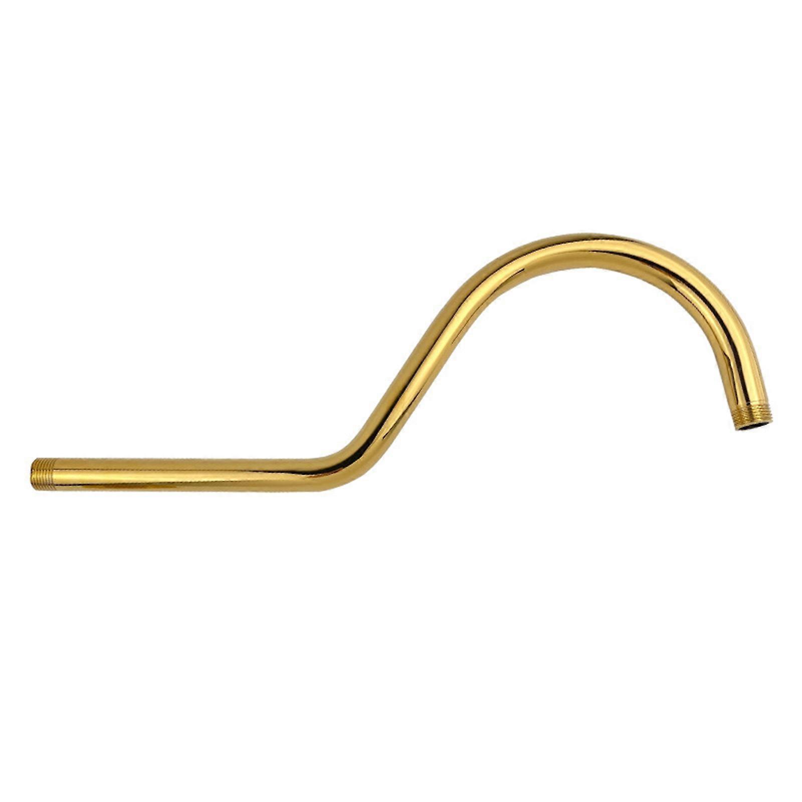 أنيقة على شكل حرف S دش ذراع فولاذ 420 مم طول سهل التنظيف والمألوف للمنزل والفندق يحسن أنماط الحمام التيتانيوم1