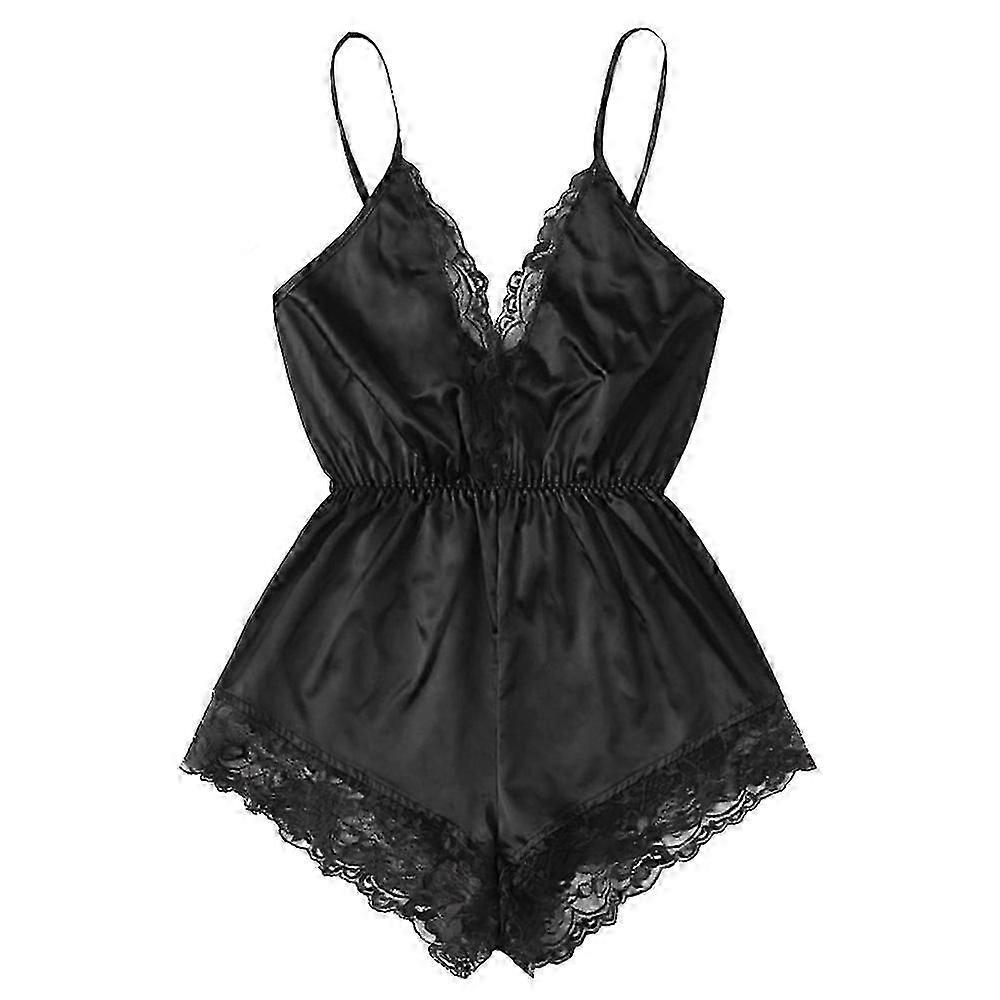 blondebody teddy romper satengundertøy nattøy