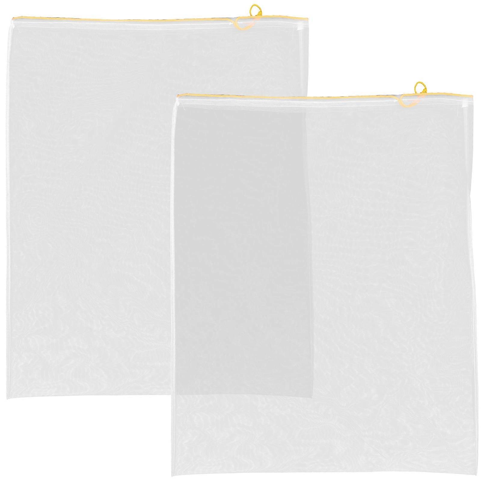 2 Pcs Honey Filter Net Strainer Bag Mesh Brewing Perculators Small Bee Keeping Tools Nut Milk Maker