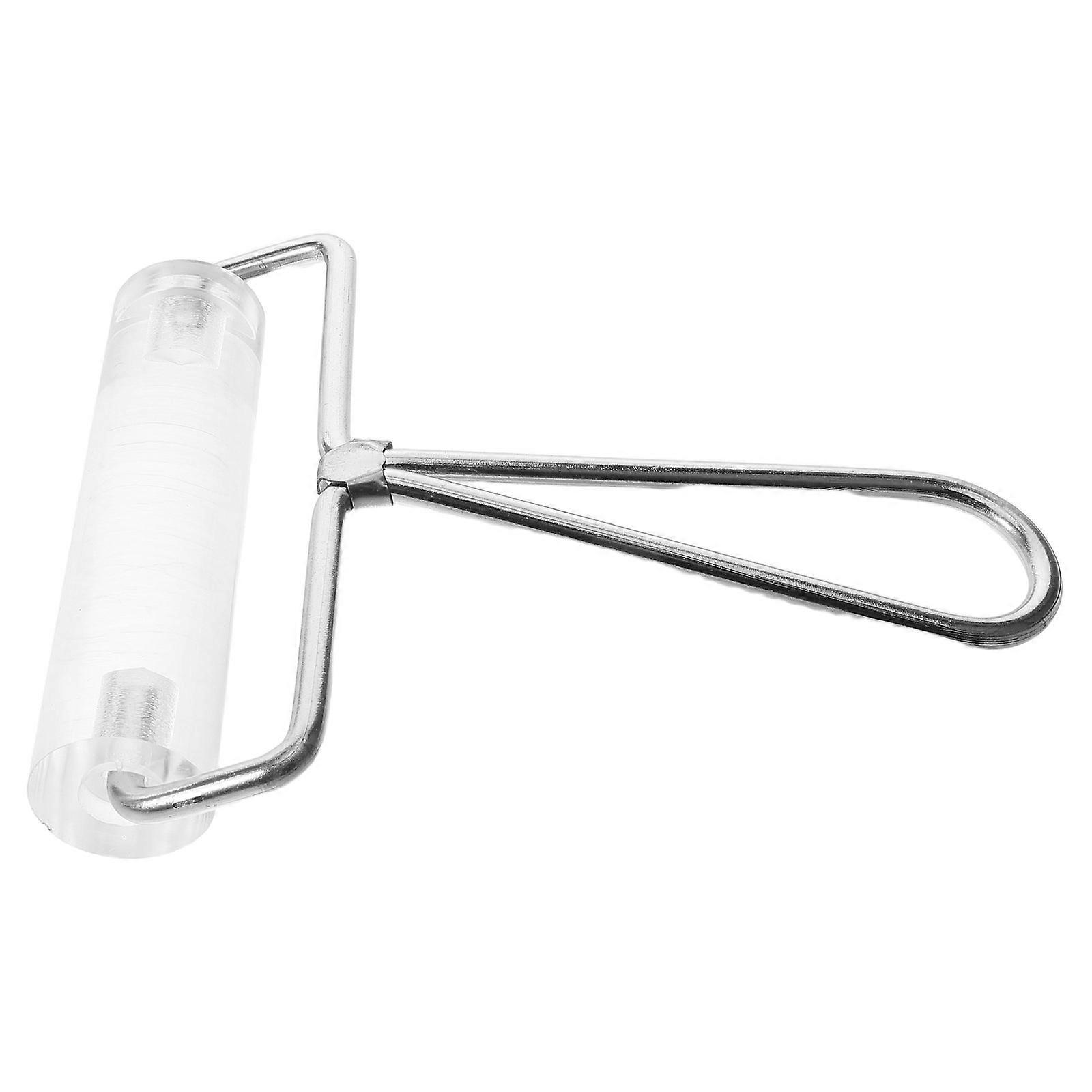 Acrylic Clay Rolling Pin for DIY with Metal Handle Small Handheld Roller