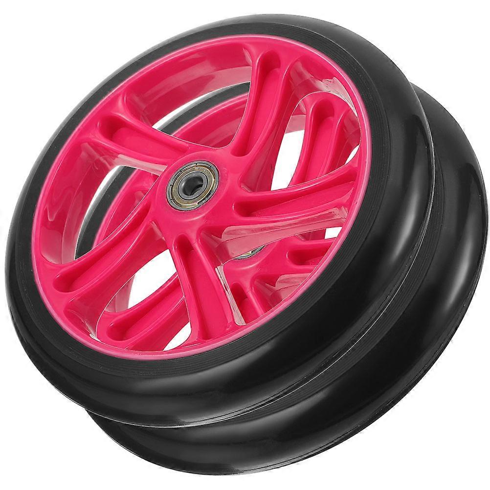 PU Wheels 2Pcs Non-Skid Replacement Scooter Wheels for Easy Use