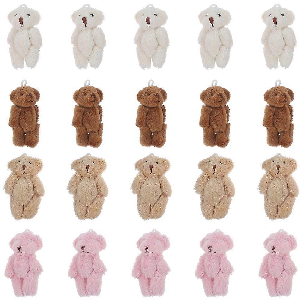 Mini Stuffed Bears Soft Bear Dolls for DIY 20Pcs Bulk Plush Toys