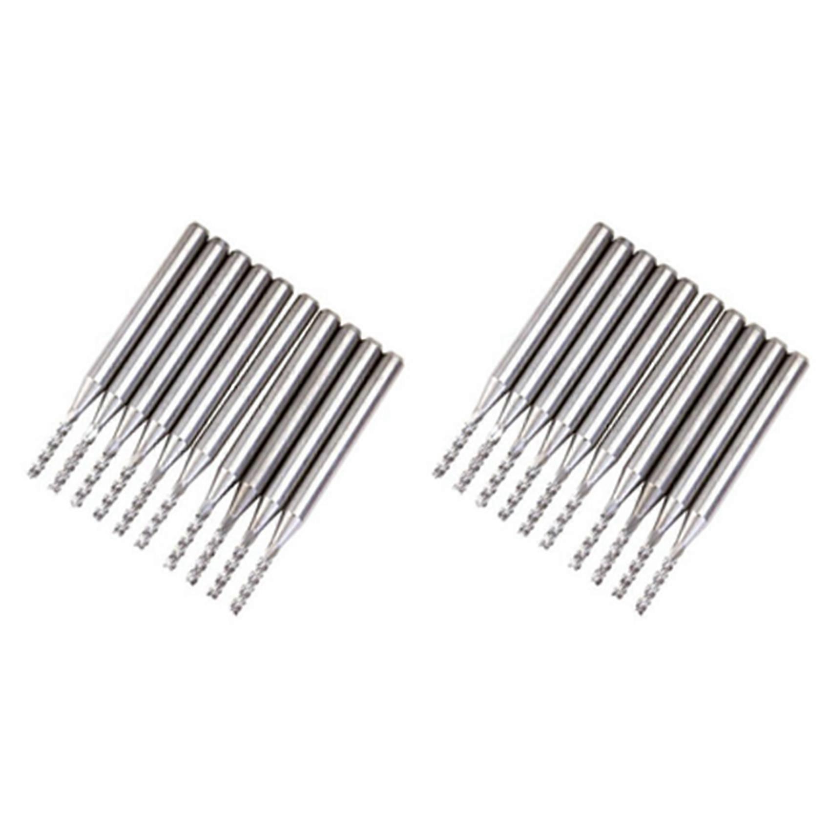 20Pcs Cutter Carbide PCB End Mill 1.5 mm