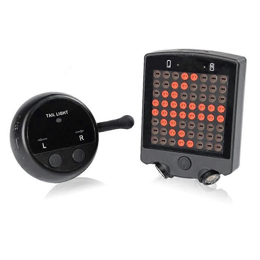 Bike Warning Tail Light USB Rechargeable Smart Wireless Remote