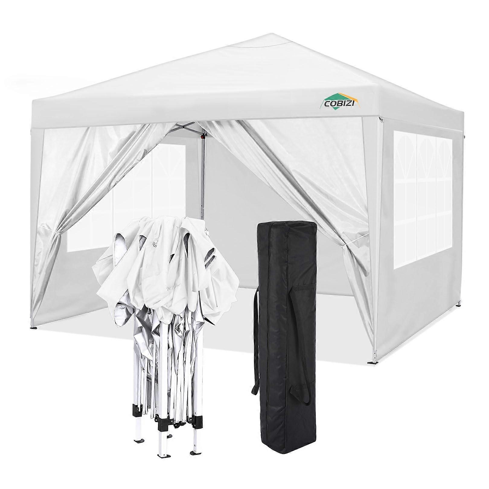 10x10 Pop Up Canopy Tent with 4 Sidewalls, Waterproof Outdoor Party Gazebo with Carry Bag