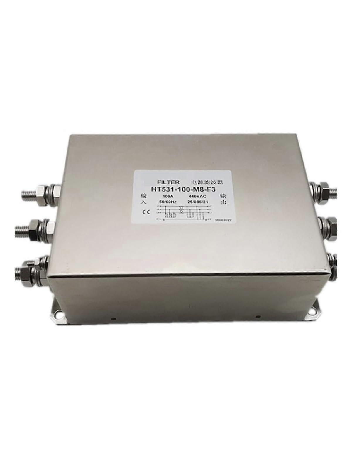 Three Phase Power Filter 380V EMI Noise Suppression HT531 10A100A Industrial AC Line Use
