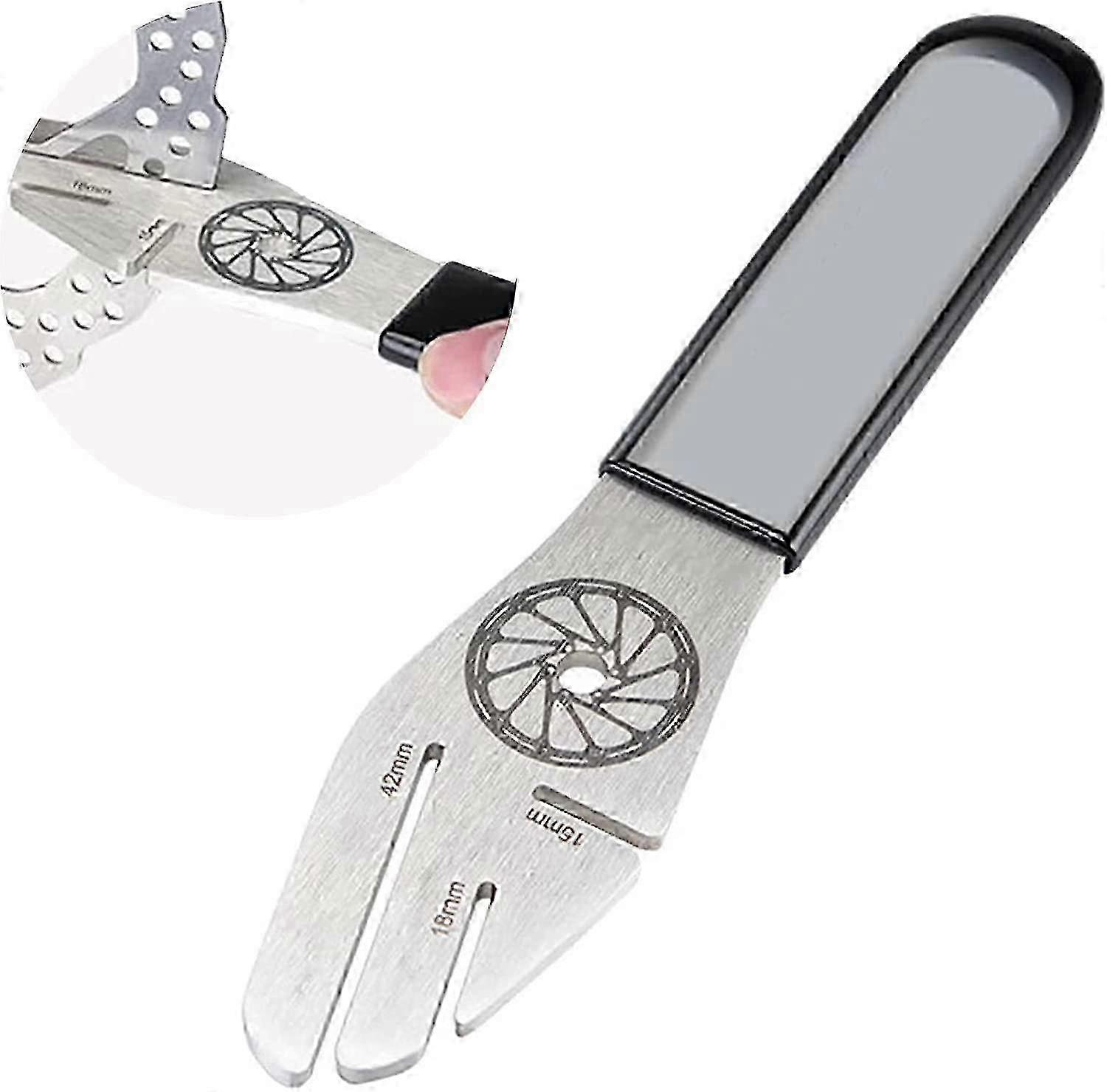 Bicycle Portable Disc Brake Adjustment Tool (Silver) - 1 Piece