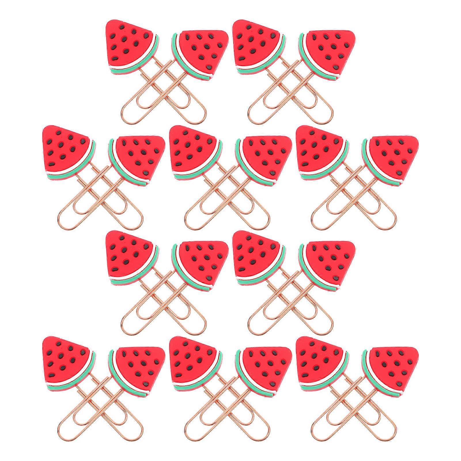 Fruit Bookmarks Paper Clips for School and Office 20Pcs Red Clips