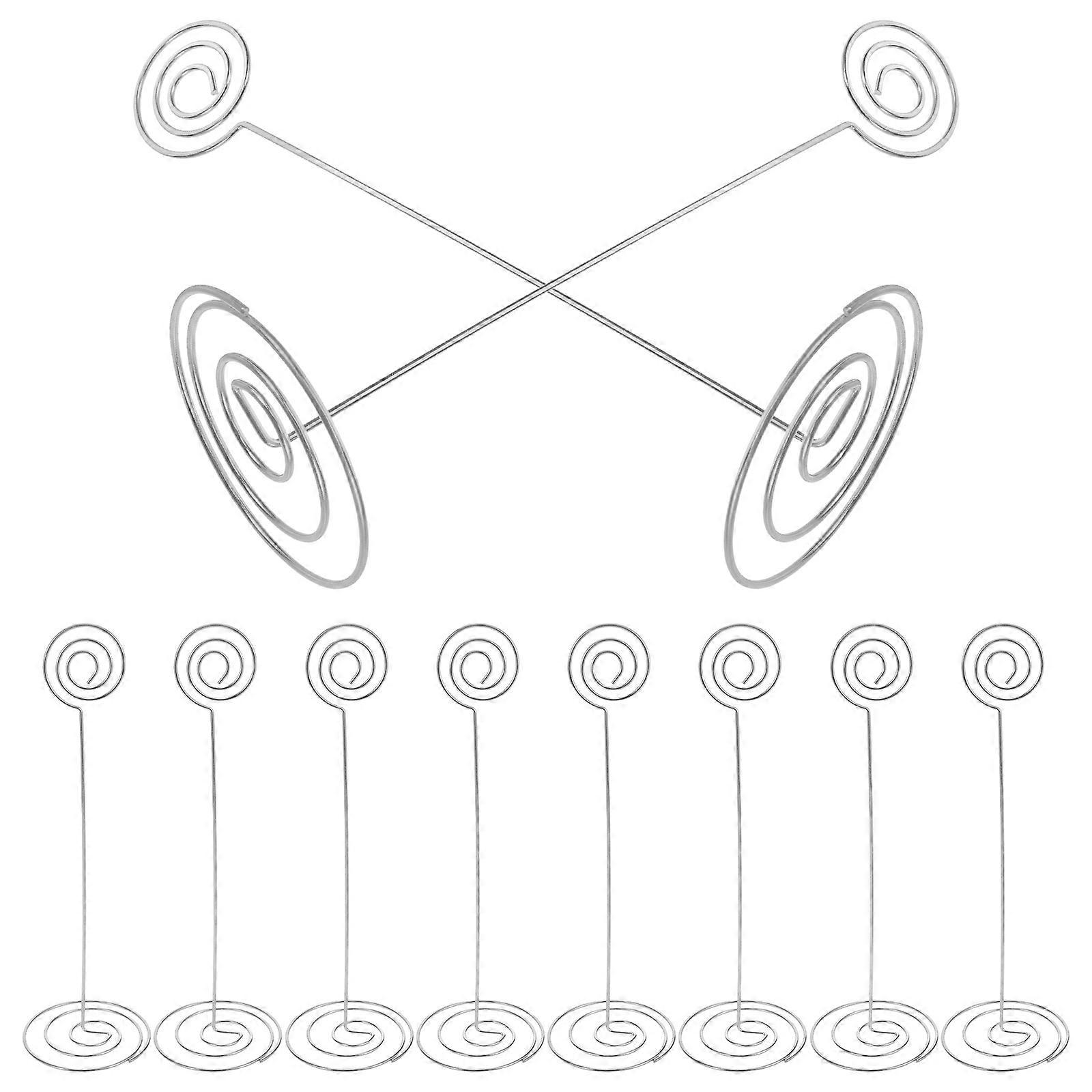 Memo Stand Table Number Holders for Wedding Reception 40Pcs Silver Metal