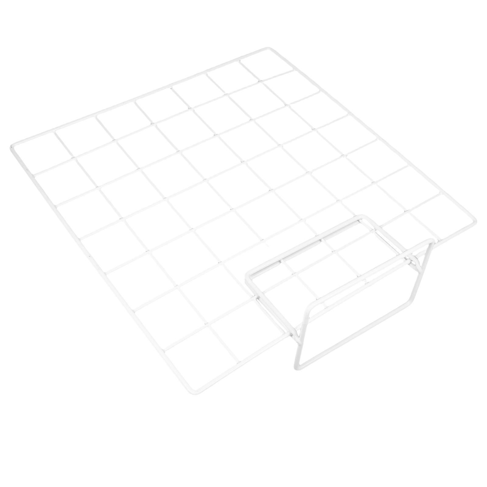 Metal Desktop Grid Panel Rack for Home Use with Grid Photo Display Stand