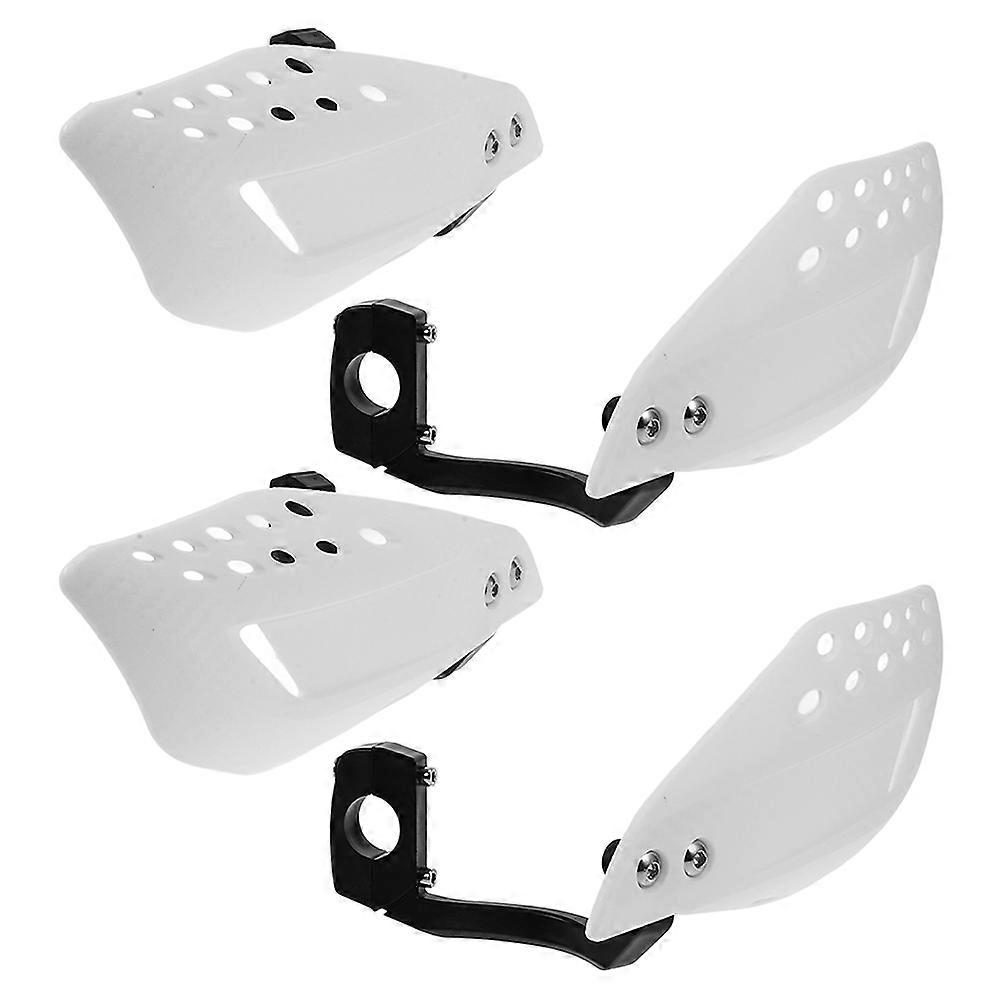Handlebar Guard Motorcycle Hand Guards Wind Protector for 2Pairs White
