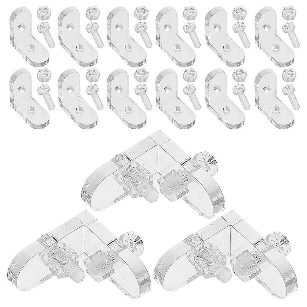 15Pcs Acrylic Corner Brackets for Transparent Display Box Reinforcement